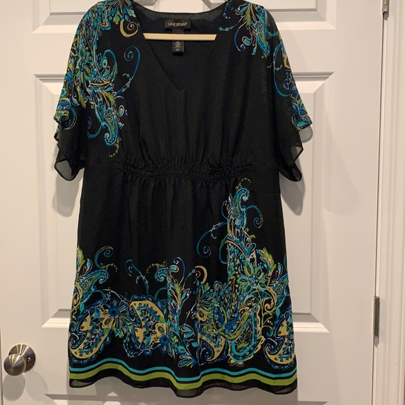 Tunique Lane Bryant Noire Taille 18/20 - Occasion Très Bon état, Manches Courtes